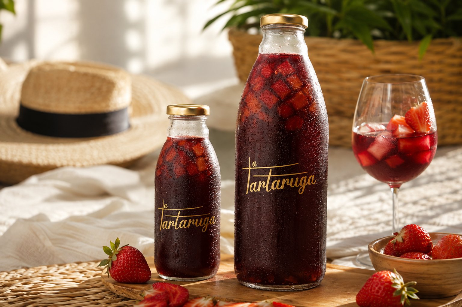 Sangría La Tartaruga en un picnic al aire libre